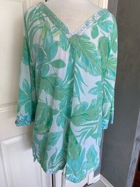 Christian Siriano Cotton embroidered Swim Coverup